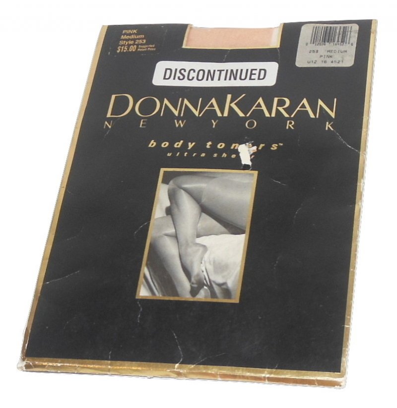  Donna Karan Pantyhose Medium Pink Style 253 Body Toner DKNY Women's Vintage