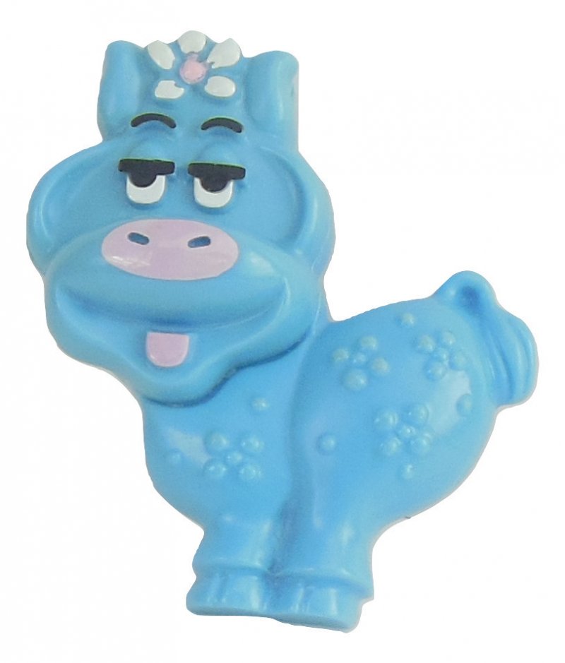 Vintage Avon Blue Moo Cow Glace Pin Perfume Fragrance Childrens Jewelry 1973