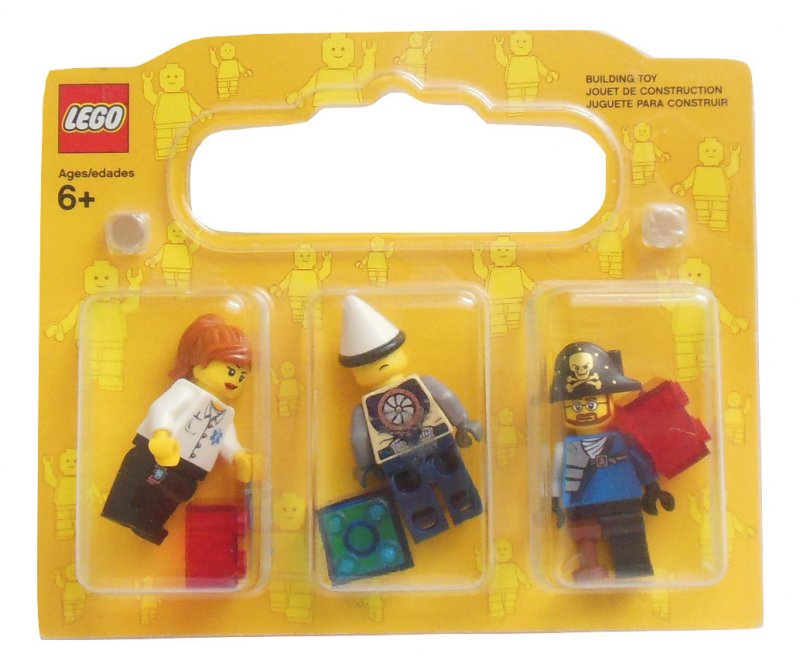LEGO 3 Piece Minifigures Building Toys Set People Figures Pirate Cone Head