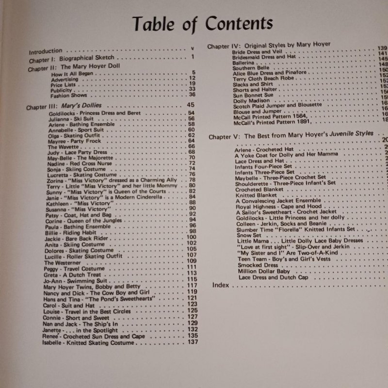 Image 1 of Mary Hoyer and Her Dolls Hardcover Book 1982 Plus Patterns to Crochet Knit Sew