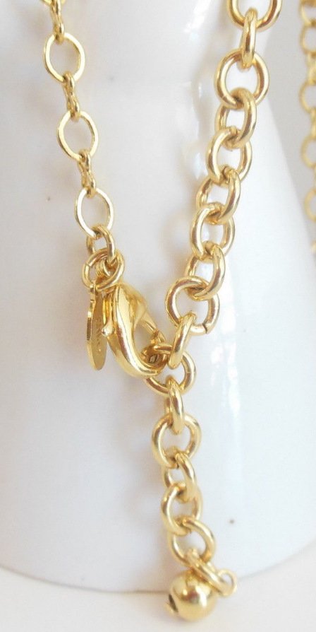 Image 3 of Vintage Joan Rivers Long Length Necklace Circle and Oblong Shape 42 to 45 Inch 
