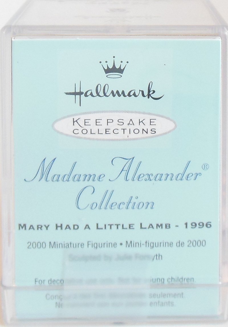 Image 2 of Madame Alexander Merry Miniature Mary Had a Little Lamb Hallmark Girl Figurine