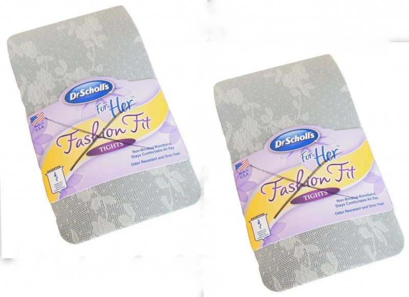 Image 0 of Women's Dr Scholl's Tights Non Binding Waistband Tatted Creamy Hosiery Medium