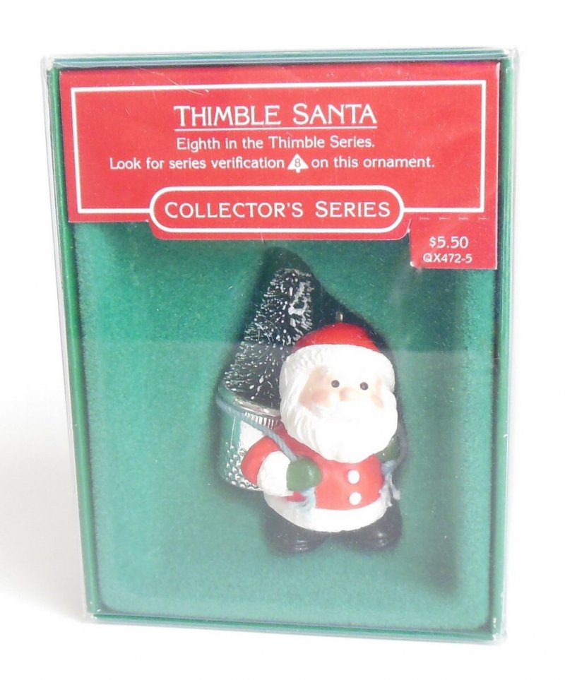 Hallmark Christmas Ornament Thimble Santa 8th in Series QX4725 Vintage 1985