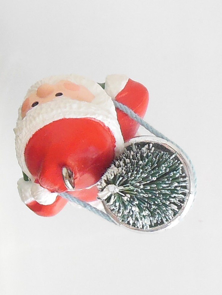 Image 2 of Hallmark Christmas Ornament Thimble Santa 8th in Series QX4725 Vintage 1985