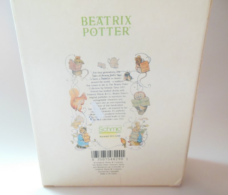 Image 3 of Schmid Beatrix Potter Flat Ornament Peter Rabbit in Vegetable Garden 90s Vintage