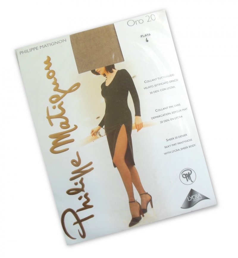 Womens Pantyhose Philippe Matignon Playa Size 4 Large 20 Denier Silky Sheer