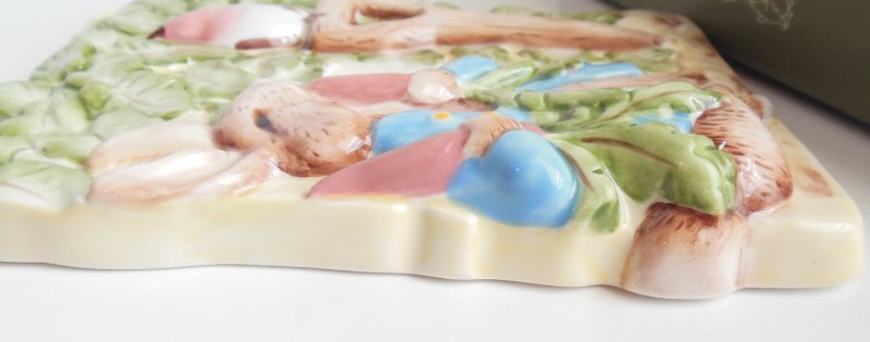 Image 2 of Vintage Beatrix Potter Baby Nursery Single Light Switch Plate in Glossy Ceramic