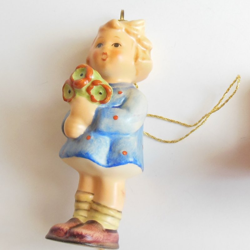 Image 1 of M J Hummel Girl with Nosegay Ornament Germany 1207 Vintage 1997 Figurine