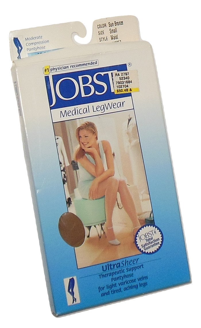 Women's Jobst Medical Compression Pantyhose 15-20 mmHg Closed Toe S Sun Bronze