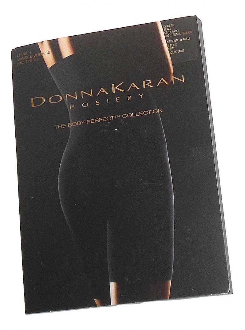 Image 1 of Women's Donna Karan Level 1 Waist Embrace Mid Thigh Shaper Beige Small 0A057