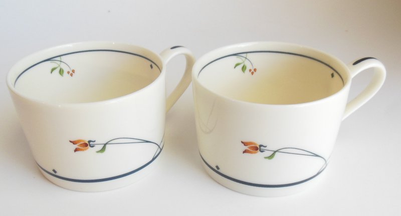 Image 1 of Gorham Ariana Tea Cup Lot Gourmet Collection Floral Dinnerware w/ Label Vintage