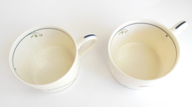 Image 3 of Gorham Ariana Tea Cup Lot Gourmet Collection Floral Dinnerware w/ Label Vintage