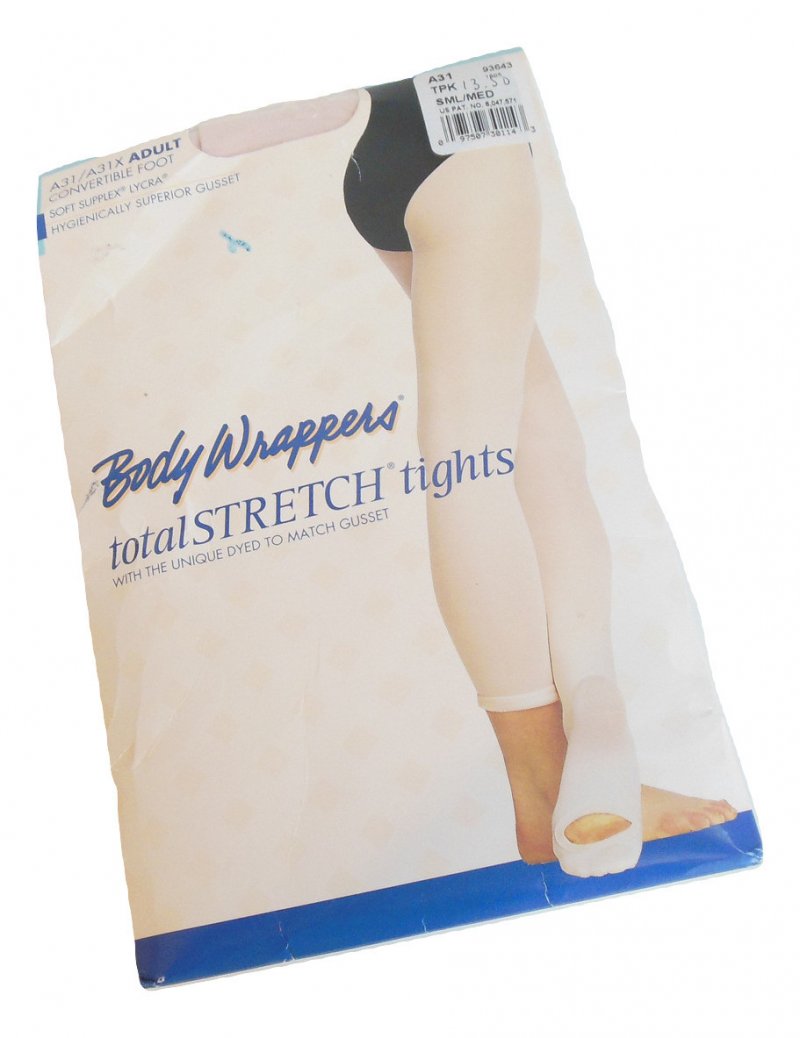 Women's Adult Body Wrappers Tights Small Medium Combo TPK Pink Convertible Foot