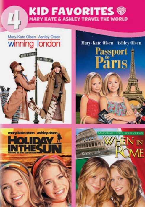 Mary Kate and Ashley Travel The World 4 Kid Favorite DVD Movie Pack London Rome