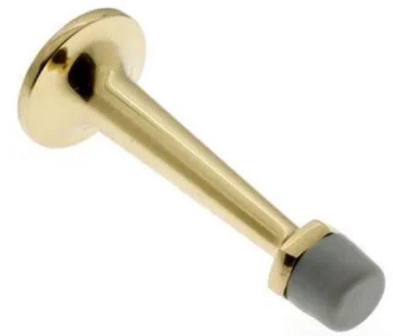 Polished Brass Baldwin Baseboard Door Stopper Bumper Standard 3 Arrow Shape
