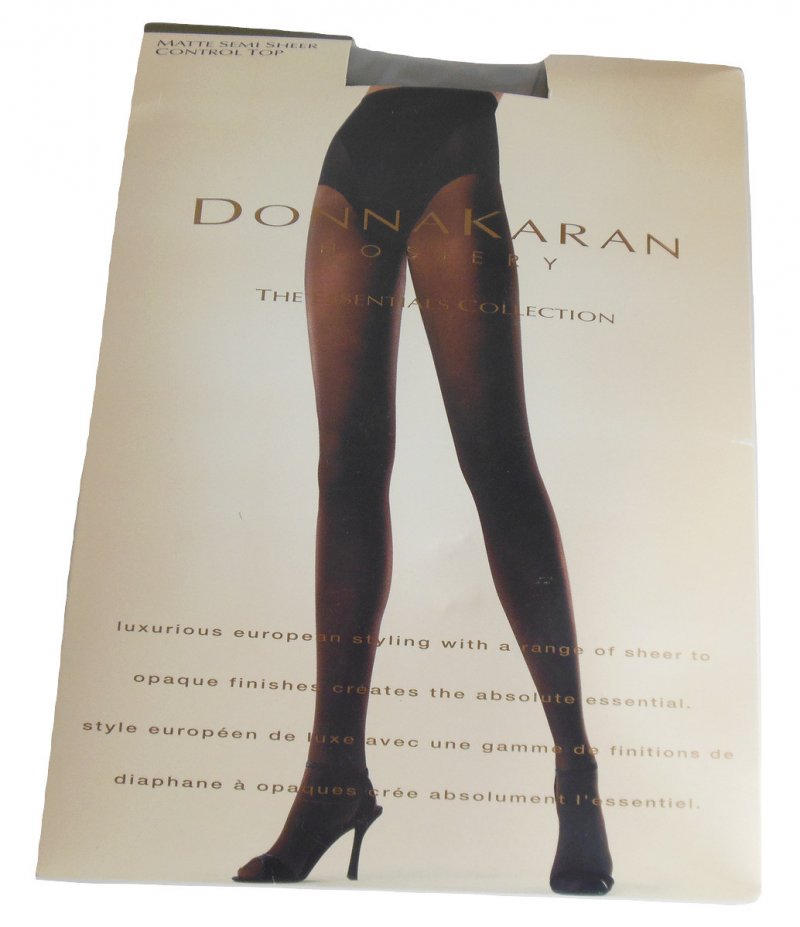 Image 0 of Women's Donna Karan Pantyhose Petite Large Steel Silver Semi Sheer Control Top