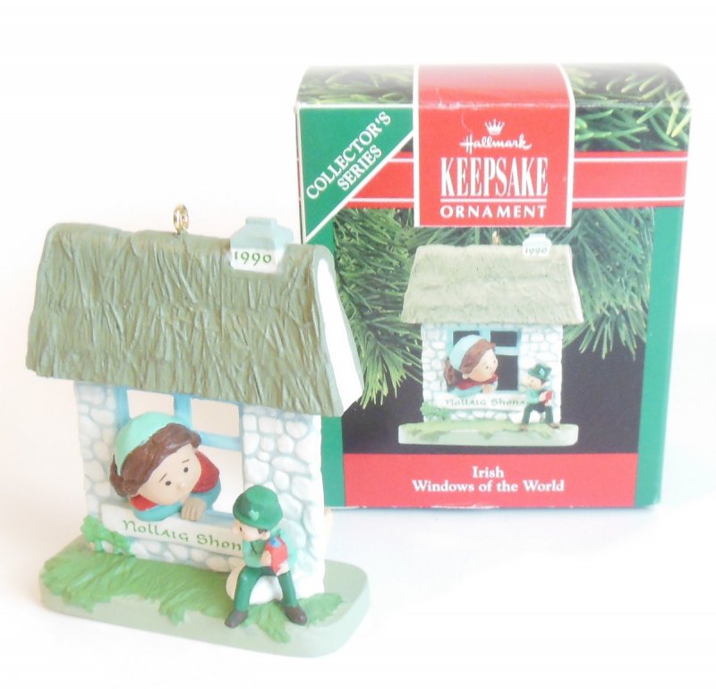 Hallmark Windows of the World Irish Christmas Ornament Vintage Model QX4636