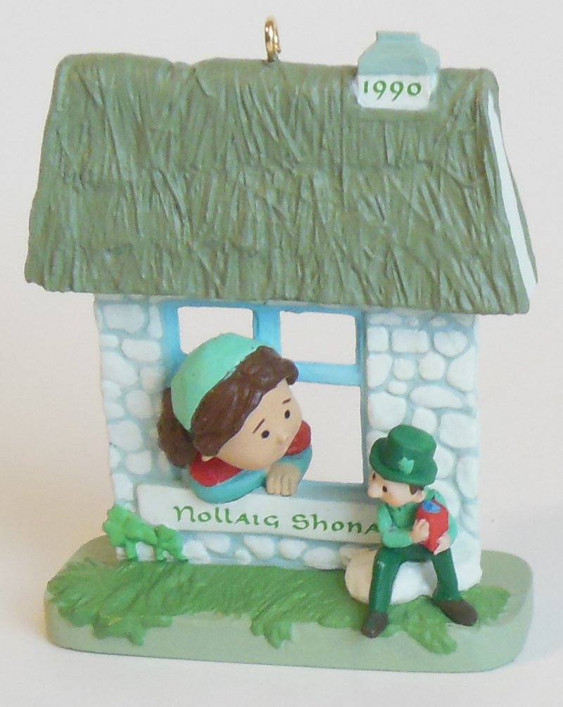 Image 1 of Hallmark Windows of the World Irish Christmas Ornament Vintage Model QX4636
