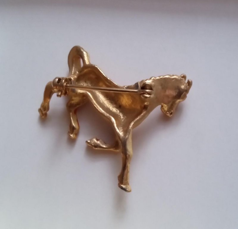 Image 2 of Vintage Horse Pin for Blouses Shirts Men's Women's Unisex Enamel Jewelry