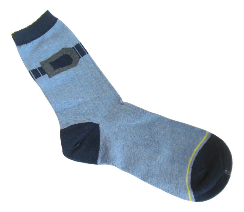 DKNY Donna Karan Calf Length Socks Sz 9 to 11 Blue Green Signature Gray D Logo
