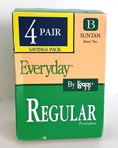 Everyday Pantyhose By L'eggs One Box of 4 Pairs Sz B Small Hosiery in Suntan