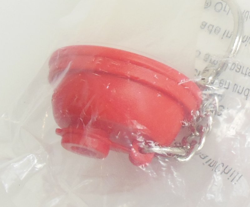 Image 1 of Vintage Tupperware Quick Shake Chili Red Key Chain Gadget Pill Coin Holder