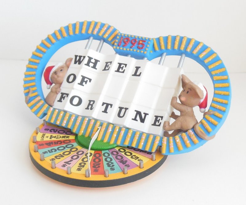 Image 1 of Hallmark Christmas Ornament Wheel Of Fortune Anniversary Edition QX6187 Vintage