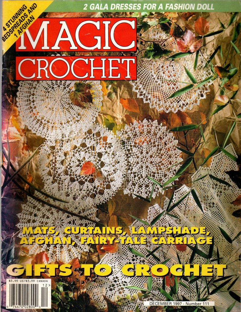 Magic Crochet Vintage Magazine No. 111 Mats Curtains Lampshade Afghan Carriage