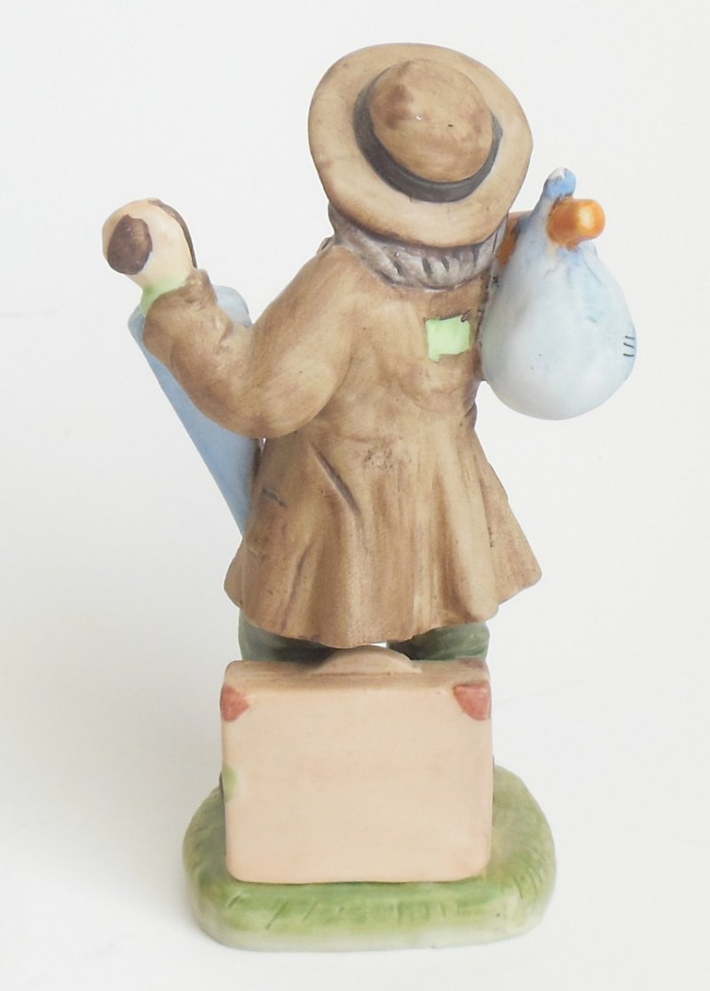 Image 2 of EKJ Flambro Artist Emmette Kelly 4.5 Inch Clown with Umbrella Ceramic Figurine