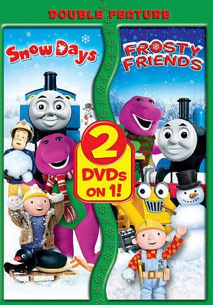 Double Feature Childrens DVD Snow Days Frosty Friends Thomas Tank Barney Bob