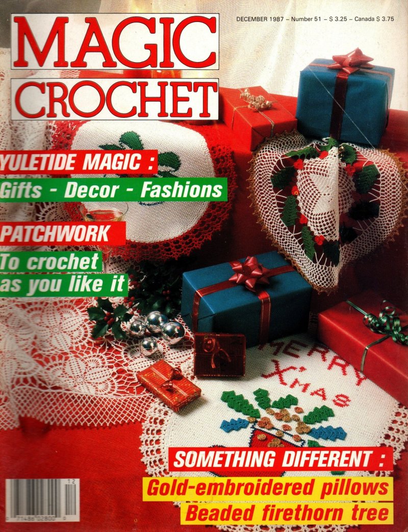 Image 0 of Magic Crochet Vintage Magazine Number 61 Gifts Deco Fashions Patchwork Yuletide