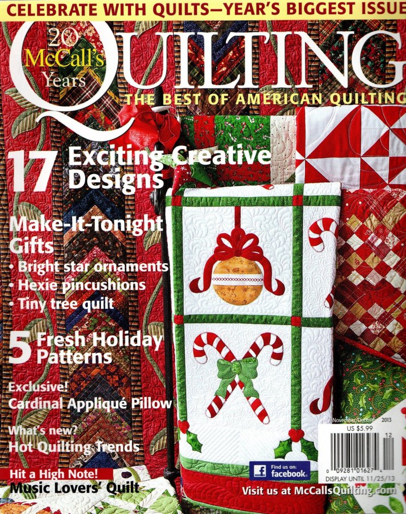 Image 0 of McCall's Quilting Magazine Celebrate Quilts Years Biggest Issue Holiday Patterns