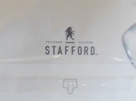 Image 7 of Men's All Cotton Full Cut Briefs Underwear Gold Blue Lines by Stafford 36 Large