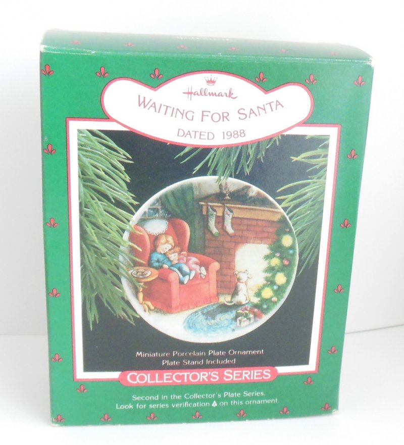 Image 3 of Hallmark Waiting for Santa Plate Christmas Ornament Second in Series QX4061