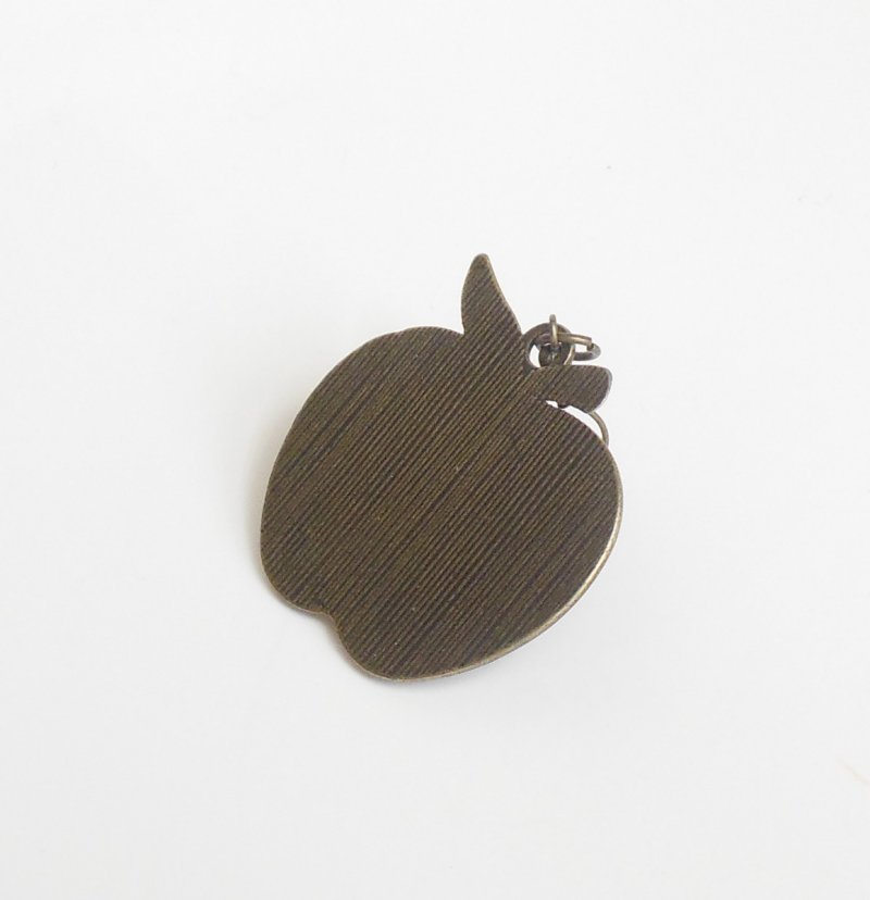 Image 2 of Apple Bottoms Pair of Earrings Dark Brass Like Metal Fish Hook Costume Jewelry