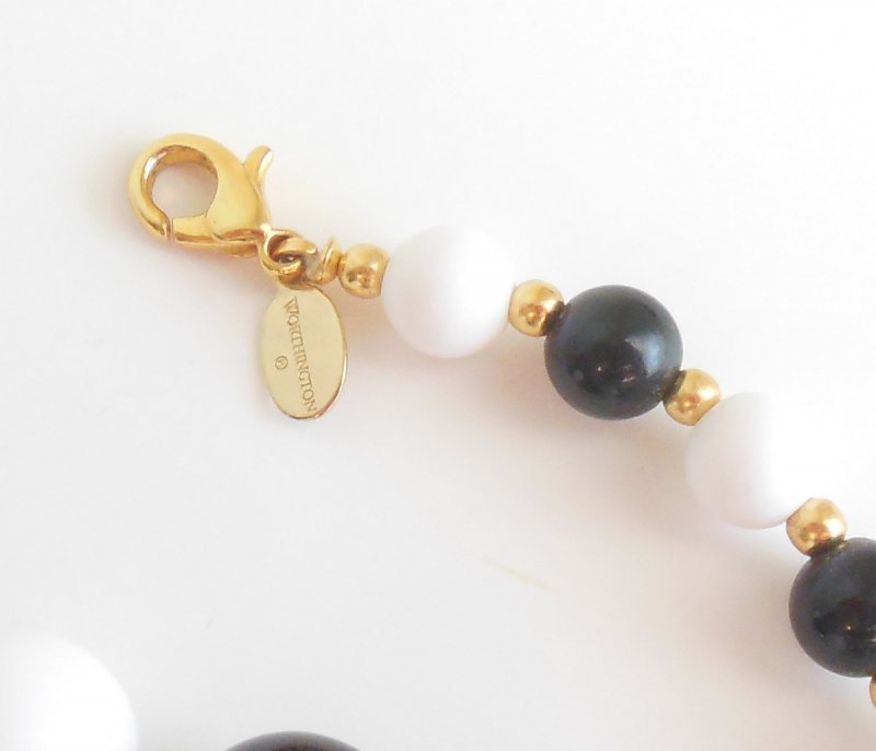Image 1 of Women's Long Round Bead Necklace Black White by Worthington Graduated Jewelry