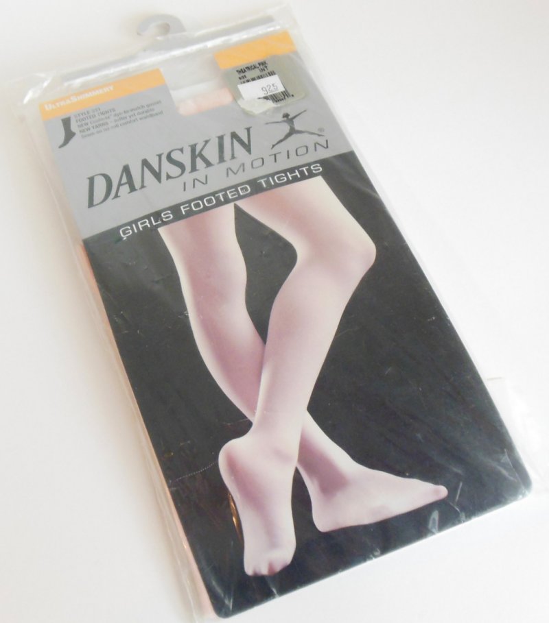 Girls Footed Dance Tights Ultra Shimmery Pink Size Intermediate Theatrical Pink