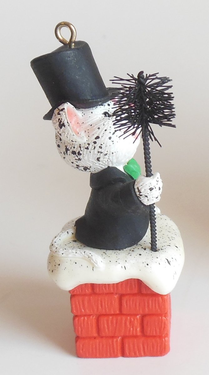 Image 2 of Hallmark Wee Chimney Sweep Christmas Ornament Artists' Favorites Mouse QX4519