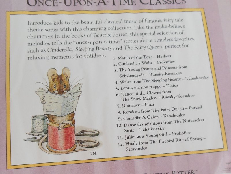 Image 2 of Beatrix Potter Peter Rabbit Once Upon A Time Classics CD Fairy Tale Kids Songs