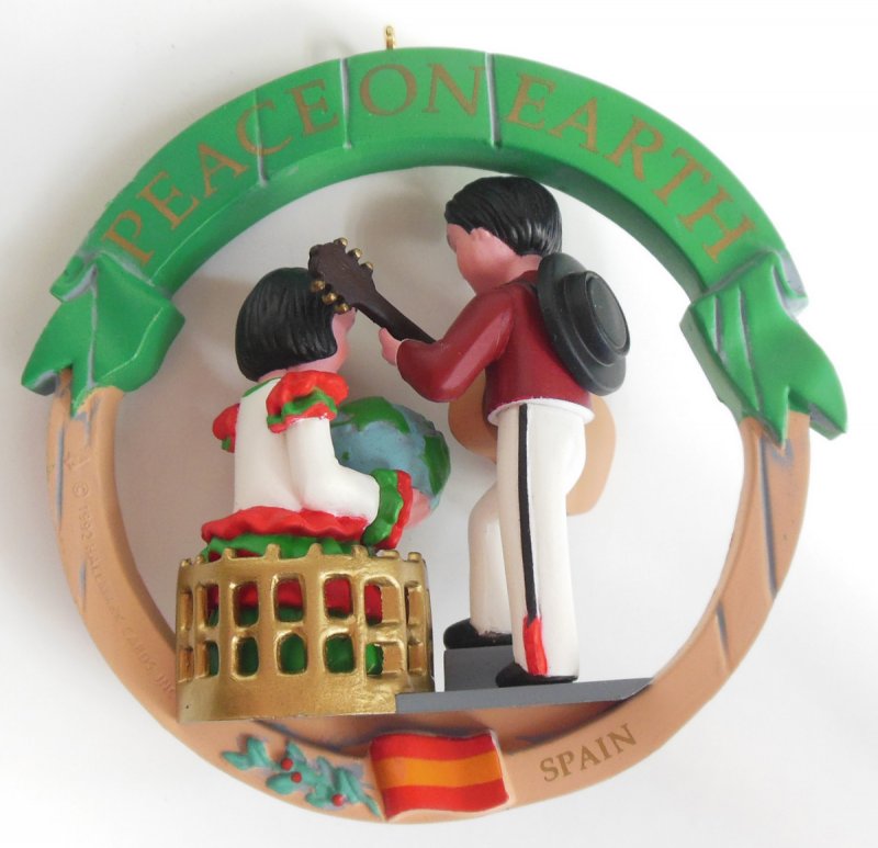 Image 2 of Hallmark Spain Christmas Ornament Peace On Earth Spain Paz Sobre La Tierra