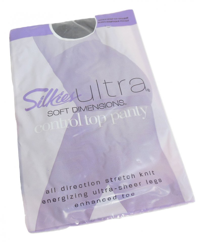 Silkies Ulra Soft Sheer Dimensions Pantyhose Jet Black M Graduated Compression
