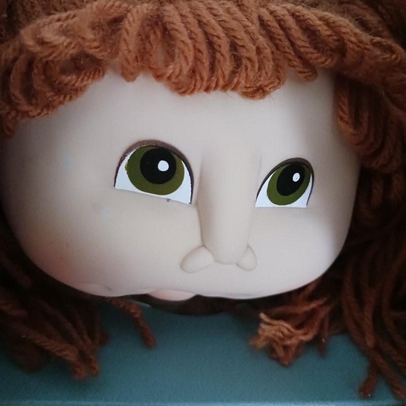 Image 2 of The Original Cabbage Baby Doll Head Pony Tails Pre-Sewn Doll Body Vintage 1984