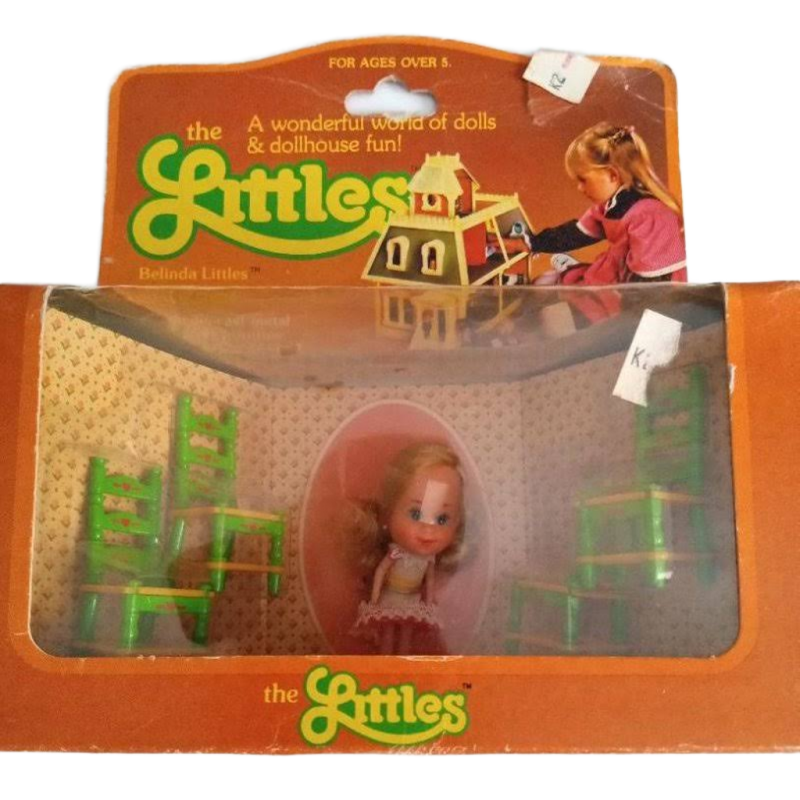 Image 0 of Belinda and Her Chairs The Littles Vintage Tiny Small Doll Die Cast Furniture