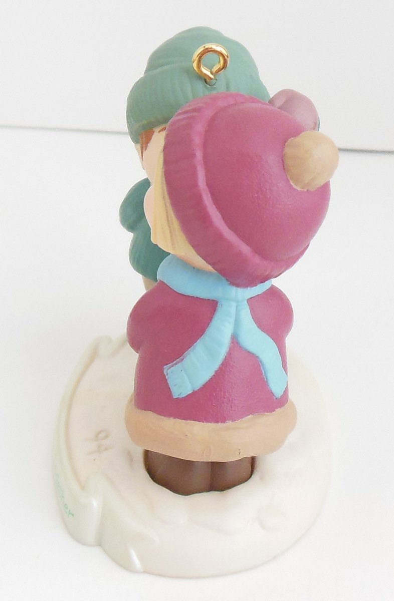 Image 2 of Hallmark Christmas Ornament Our First Christmas Together Boy Girl Kissing QX5643