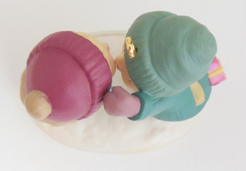 Image 4 of Hallmark Christmas Ornament Our First Christmas Together Boy Girl Kissing QX5643