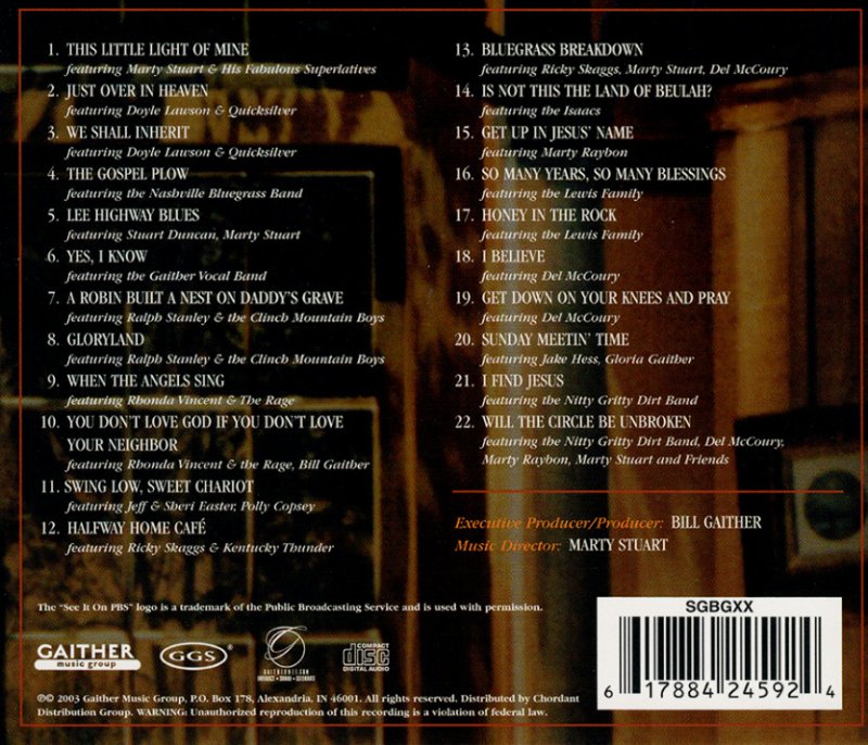 Image 1 of A Gospel Bluegrass Homecoming CD Volume One Bill Gaither Marty Stuart