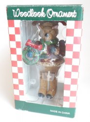 Rustic Country Moose Christmas Tree Ornament by Woodlook Jointed Pins Semi Large