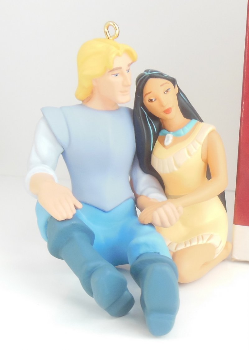 Image 1 of Hallmark Christmas Ornament Pocahontas Captain John Smith by Disney QXI6197