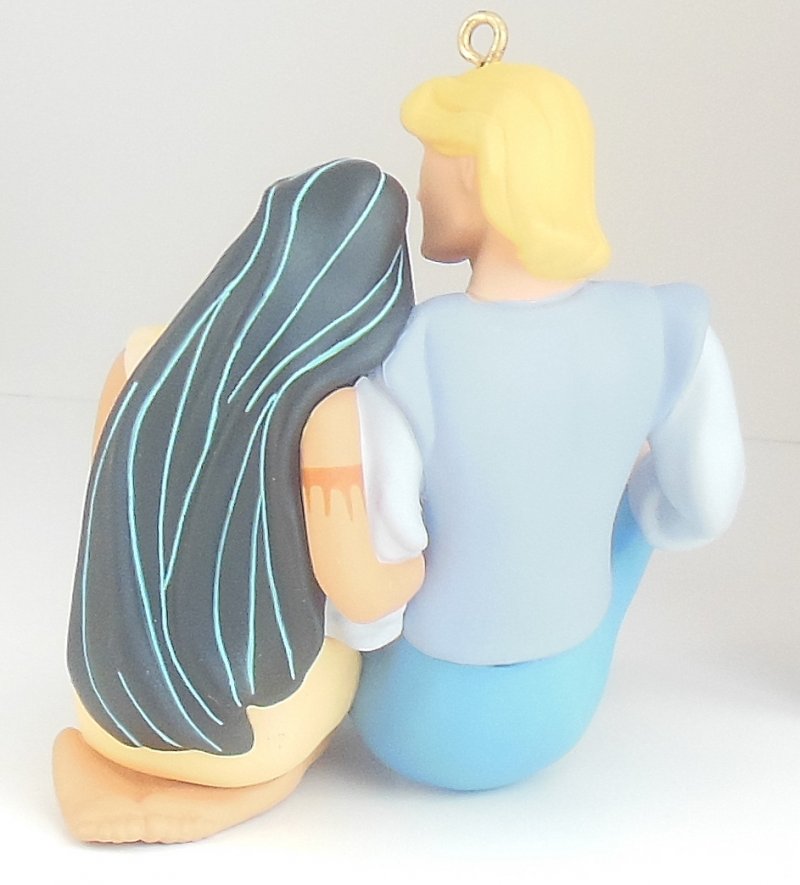Image 2 of Hallmark Christmas Ornament Pocahontas Captain John Smith by Disney QXI6197